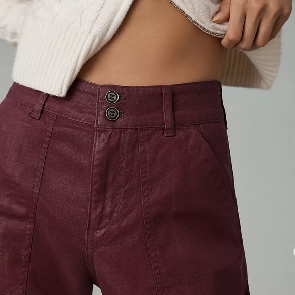 Pilcro size 24 petite coated relaxed jeans - Picture 4 of 7